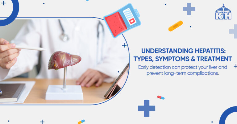Doctor explaining hepatitis types and liver inflammation.