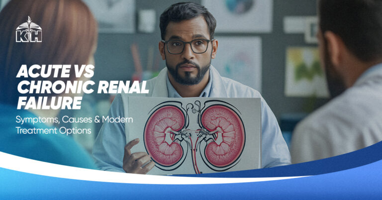Doctor explaining about acute and chronic renal failure symptoms to the patients