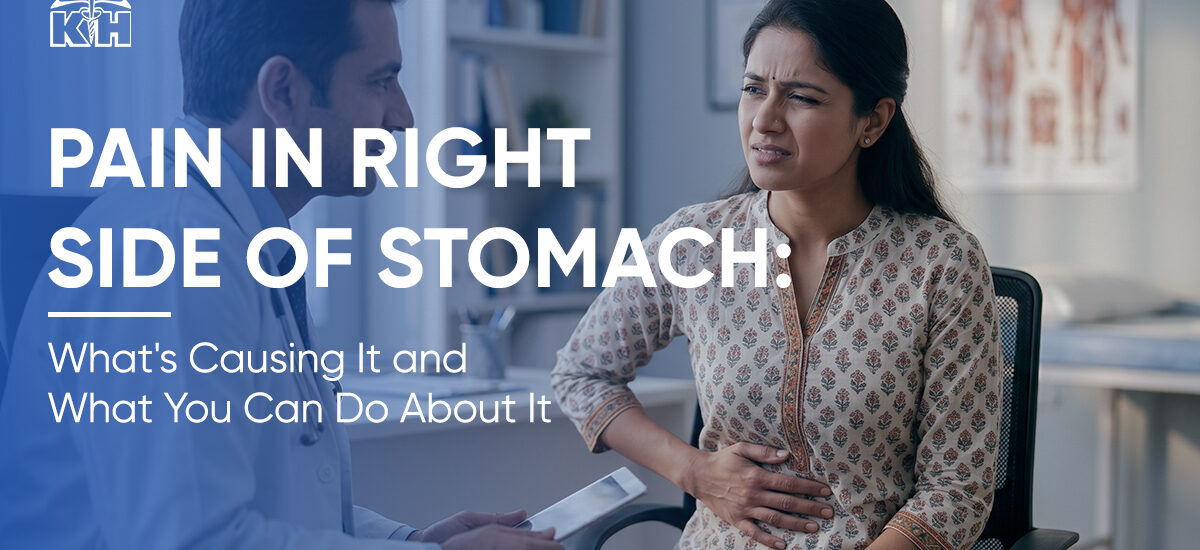 Pain in right side of stomach